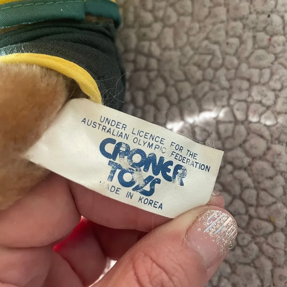 1984 Australia Olympic Willy Koala Plush LA Summer Olympics pin Croner Toy VTG‎